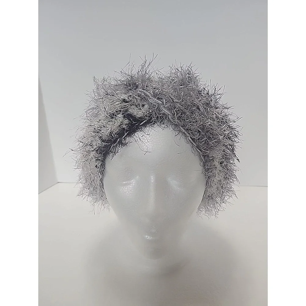 Homemade Black And White Fun‎ Fur Headbands Earmuffs